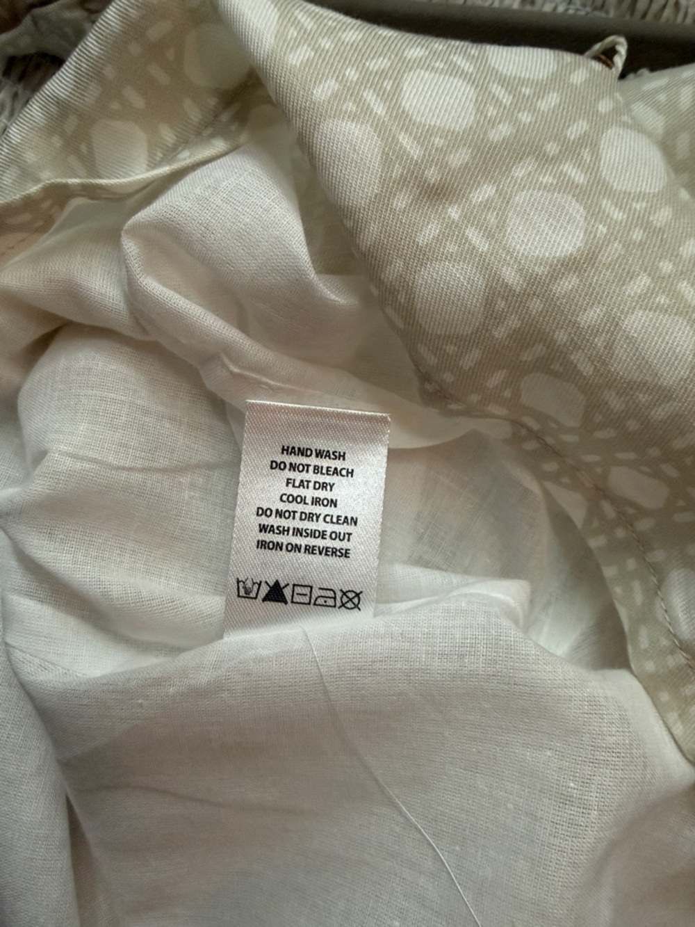 NWT Spartina 449 Cream Patterned Smocked Maxi Dress - Picture 5 of 7